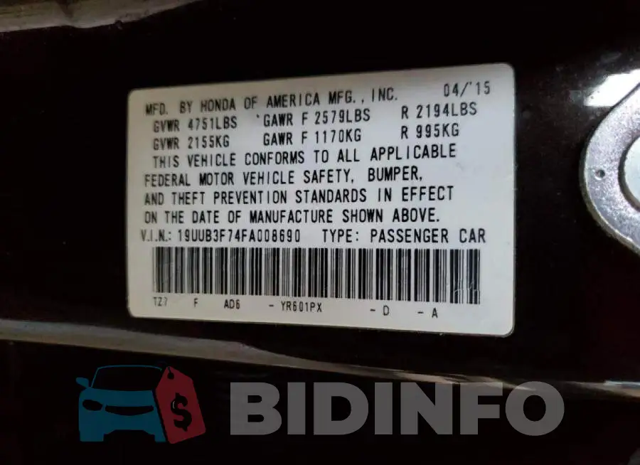 19UUB3F74FA008690 Photo# 12