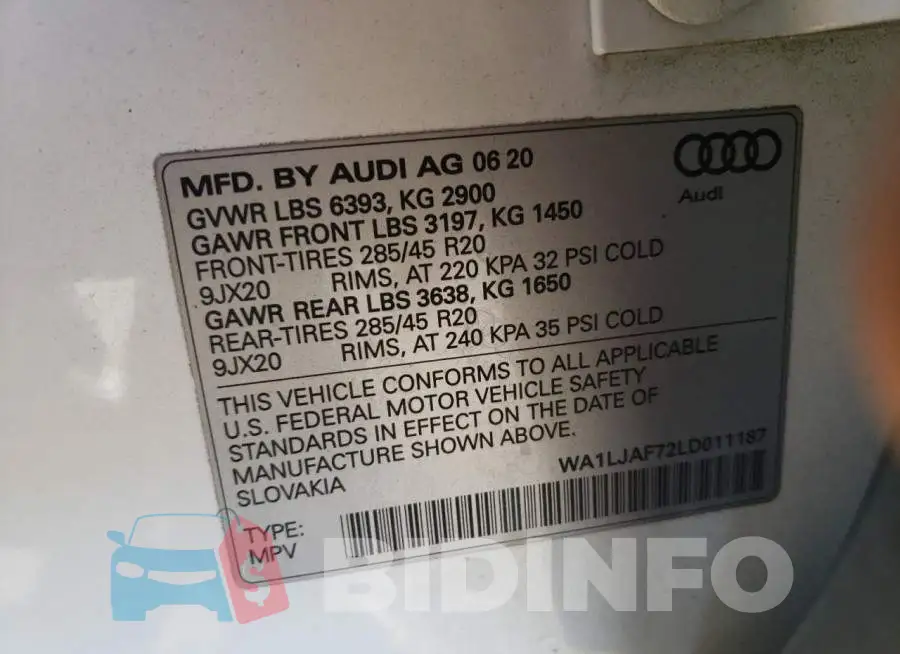 WA1LJAF72LD011187 Photo# 10