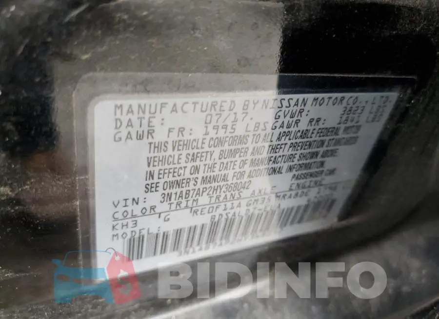 3N1AB7AP2HY368042 Photo# 12