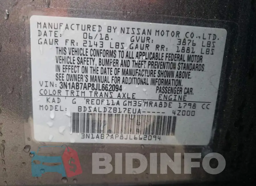 3N1AB7AP8JL662094 Photo# 12