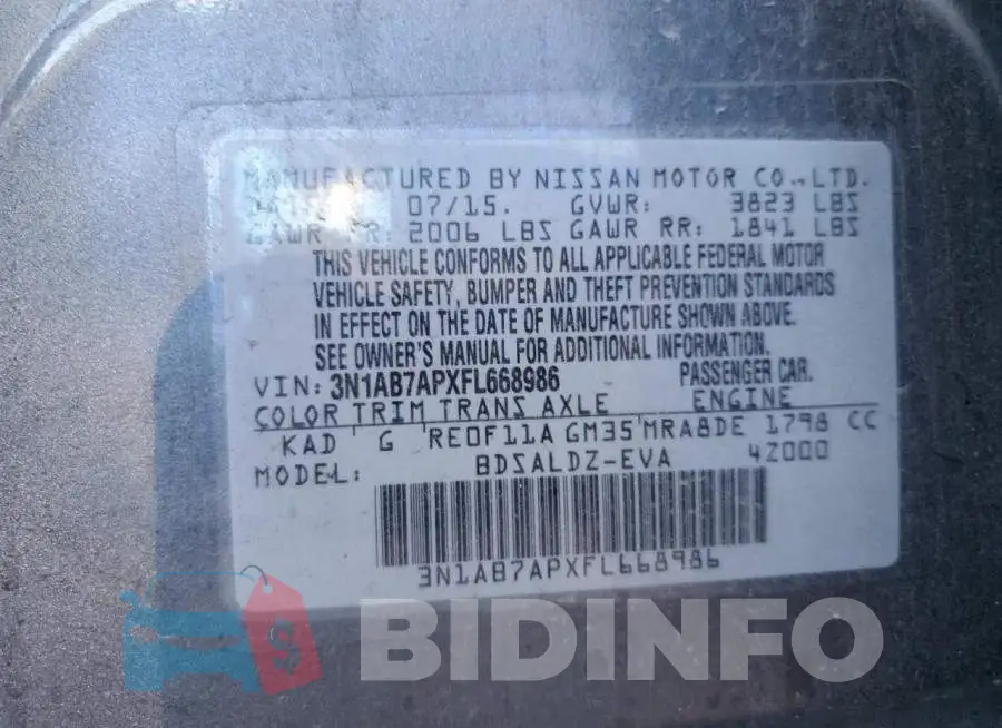 3N1AB7APXFL668986 Photo# 12