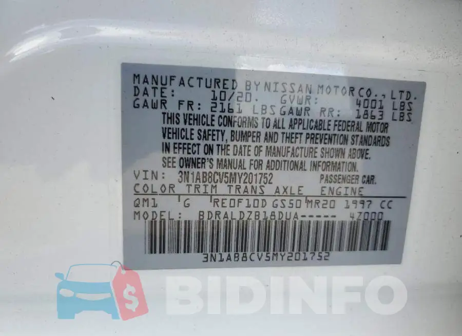 3N1AB8CV5MY201752 Photo# 12