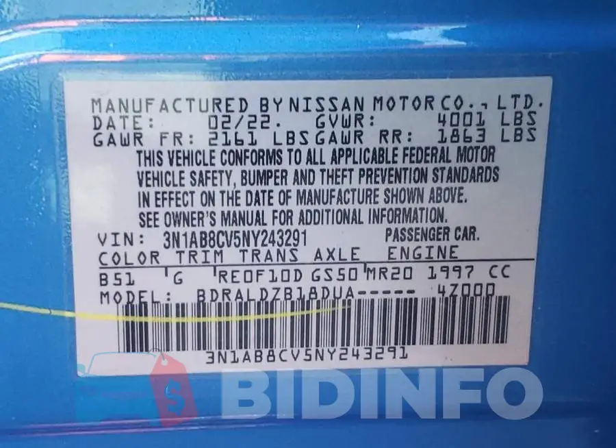 3N1AB8CV5NY243291 Photo# 12