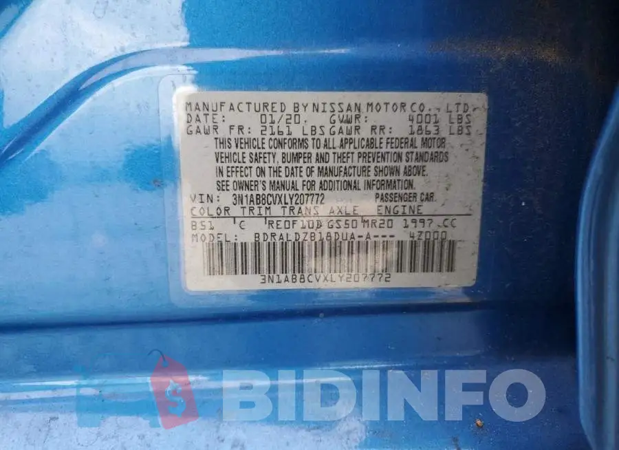 3N1AB8CVXLY207772 Photo# 12