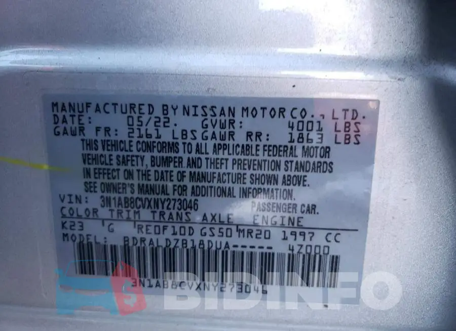 3N1AB8CVXNY273046 Photo# 13