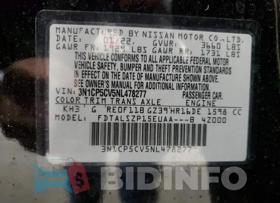 3N1CP5CV5NL478277 Photo# 13