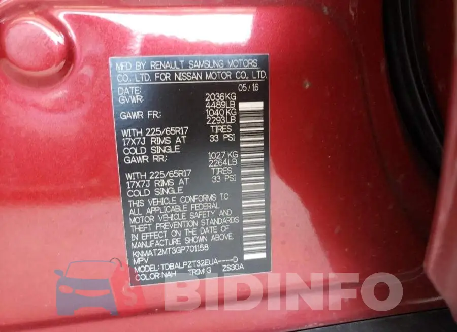 KNMAT2MT3GP701158 Photo# 10