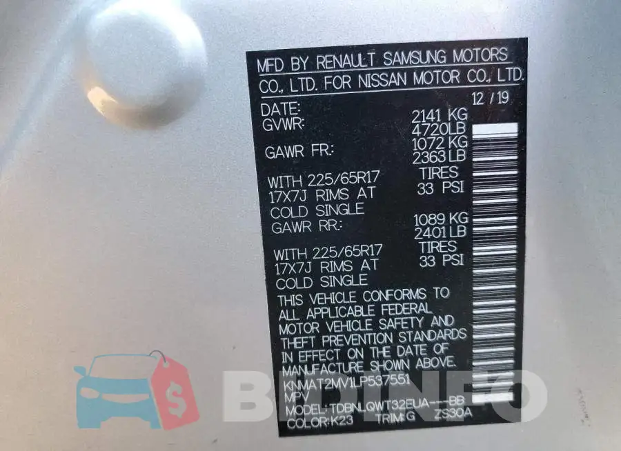 KNMAT2MV1LP537551 Photo# 14