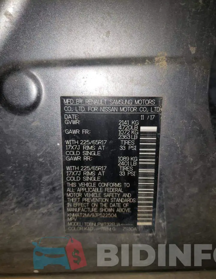 KNMAT2MV9JP522504 Photo# 13