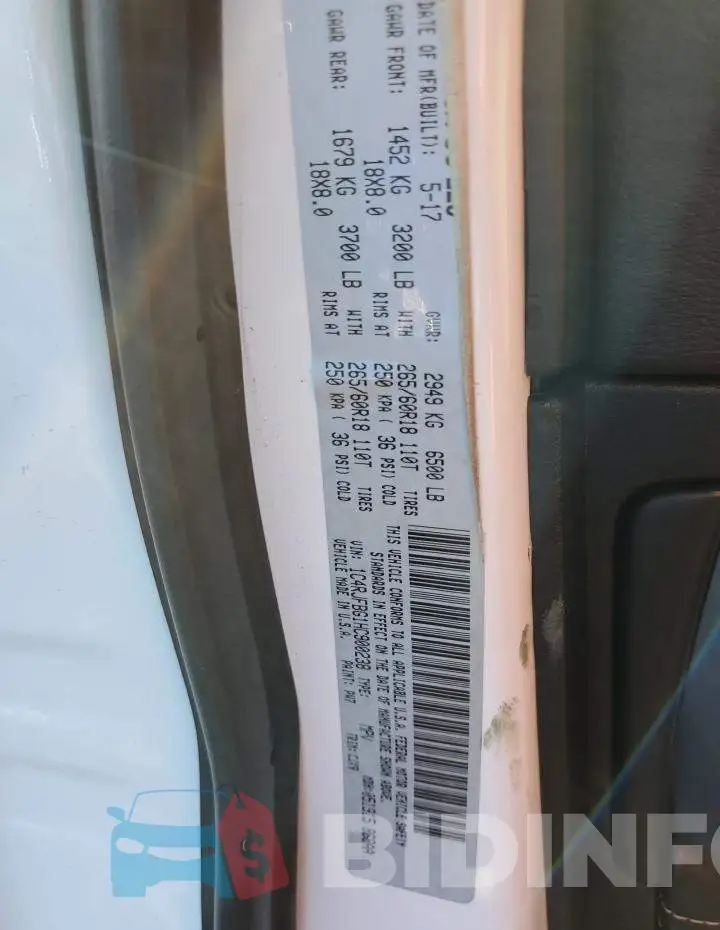 1C4RJFBG1HC900238 Photo# 12