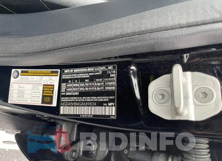 4JGDA5HB4GA689834 Photo# 10
