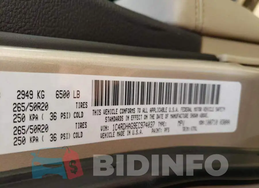 1C4RDHAG9EC974037 Photo# 14