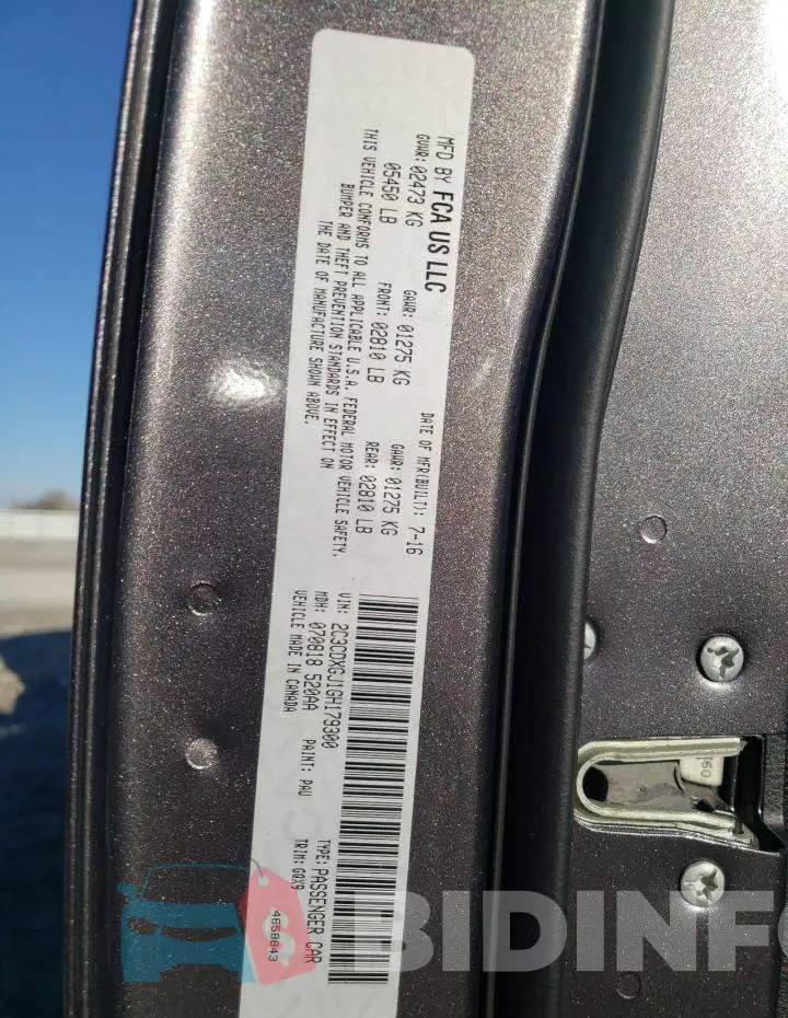 2C3CDXGJ1GH179300 Photo# 10