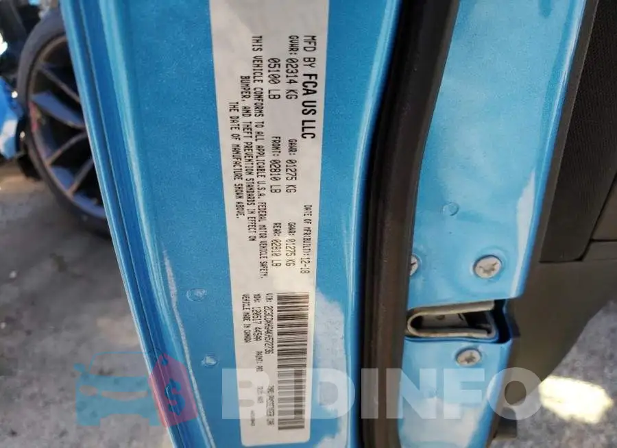 2C3CDXHG4KH572736 Photo# 10