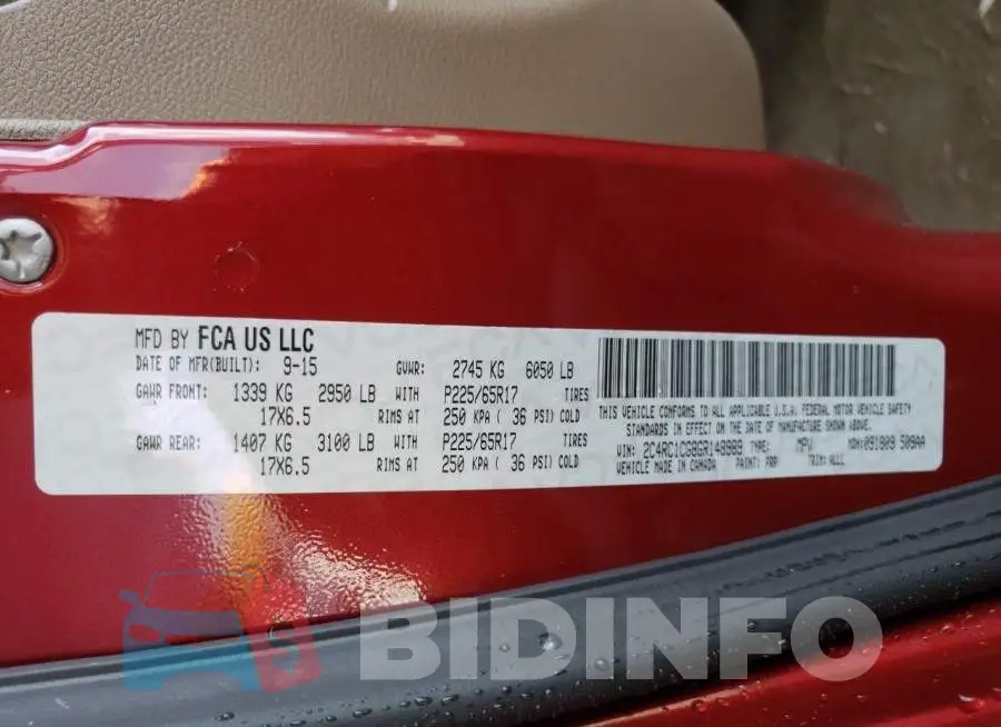 2C4RC1CG8GR148989 Photo# 10