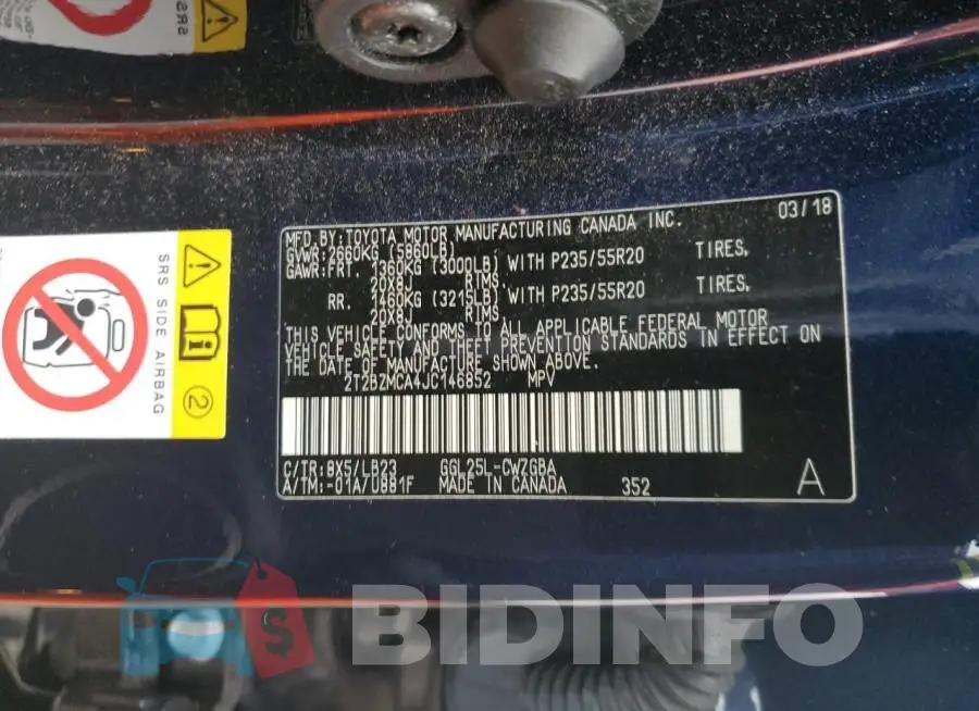 2T2BZMCA4JC146852 Photo# 13