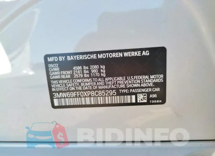 3MW69FF0XP8C85295 Photo# 13