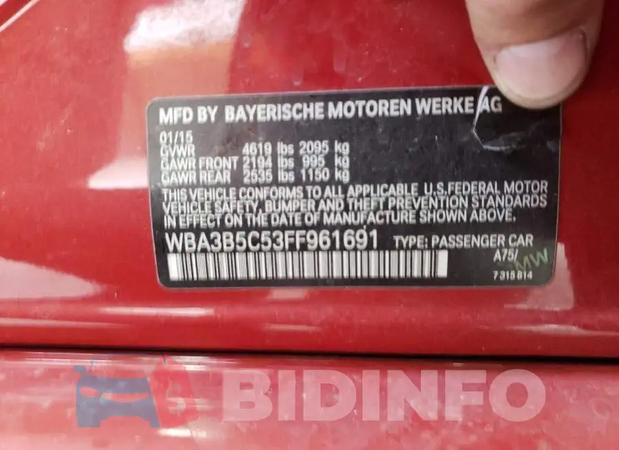 WBA3B5C53FF961691 Photo# 10