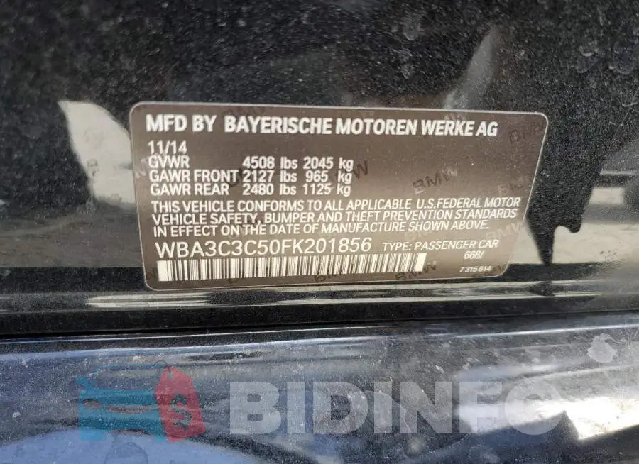WBA3C3C50FK201856 Photo# 10