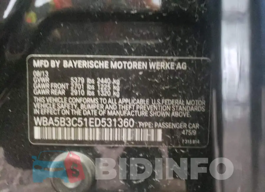 WBA5B3C51ED531360 Photo# 12