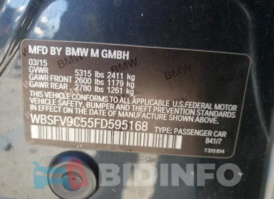WBSFV9C55FD595168 Photo# 10