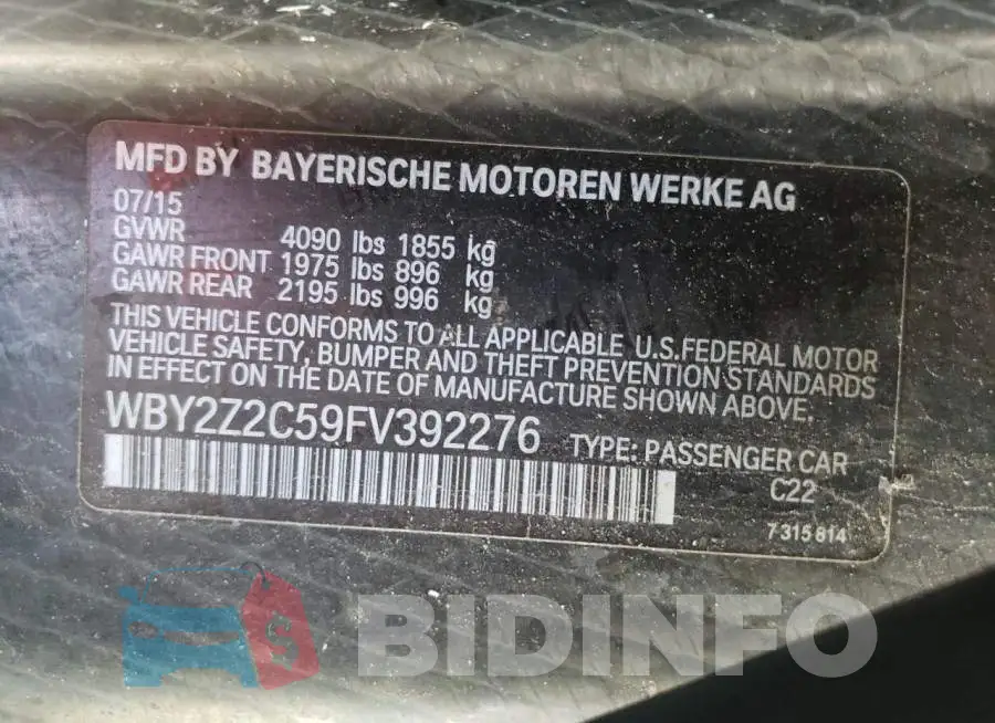 WBY2Z2C59FV392276 Photo# 12