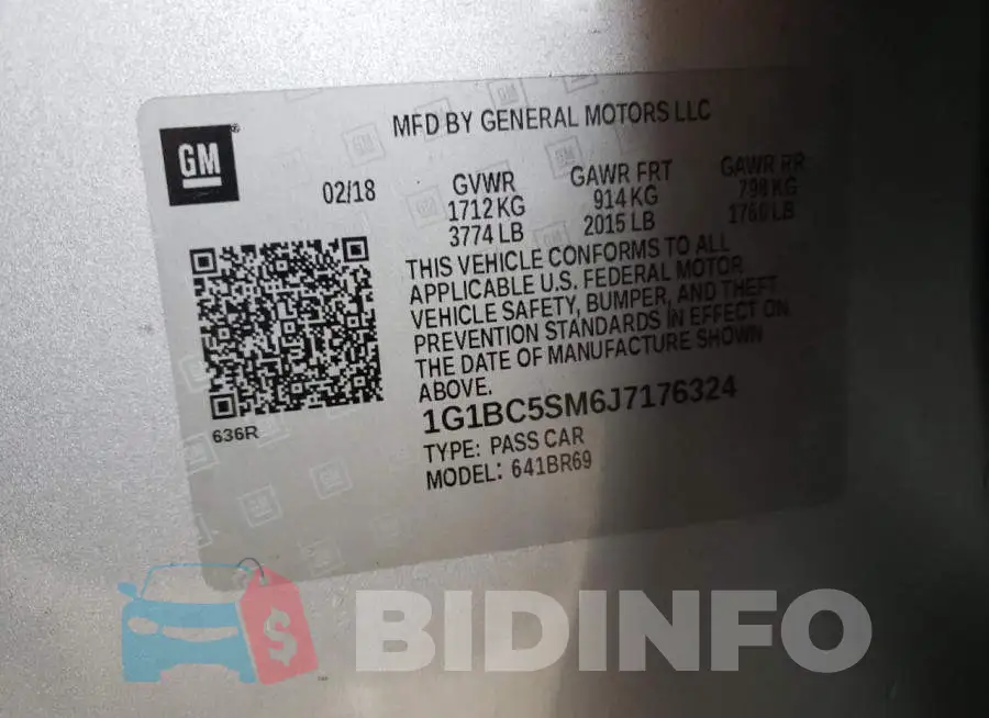 1G1BC5SM6J7176324 Photo# 12