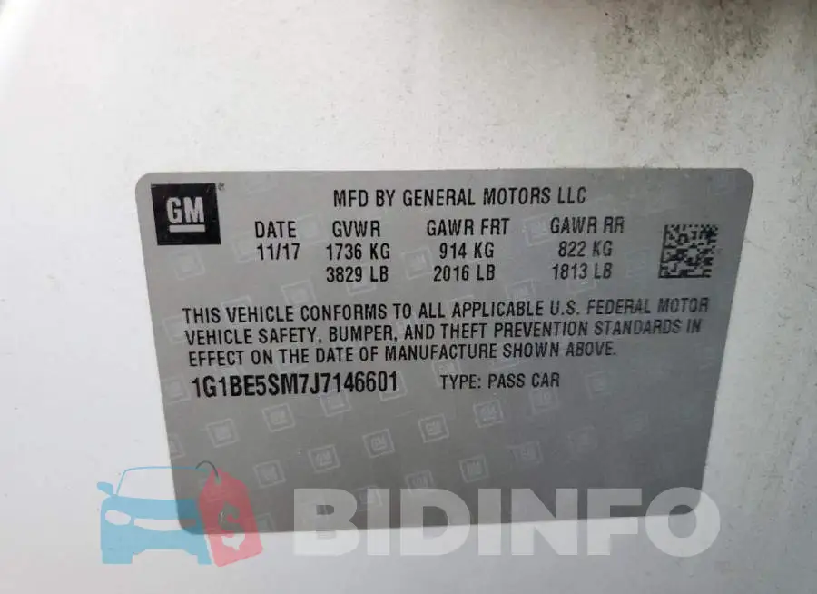 1G1BE5SM7J7146601 Photo# 12