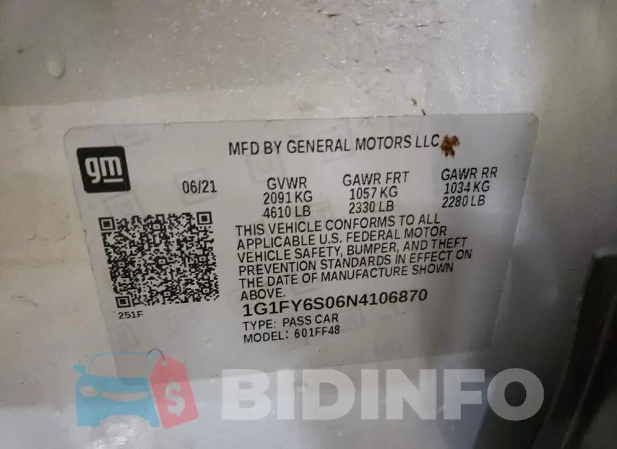 1G1FY6S06N4106870 Photo# 13