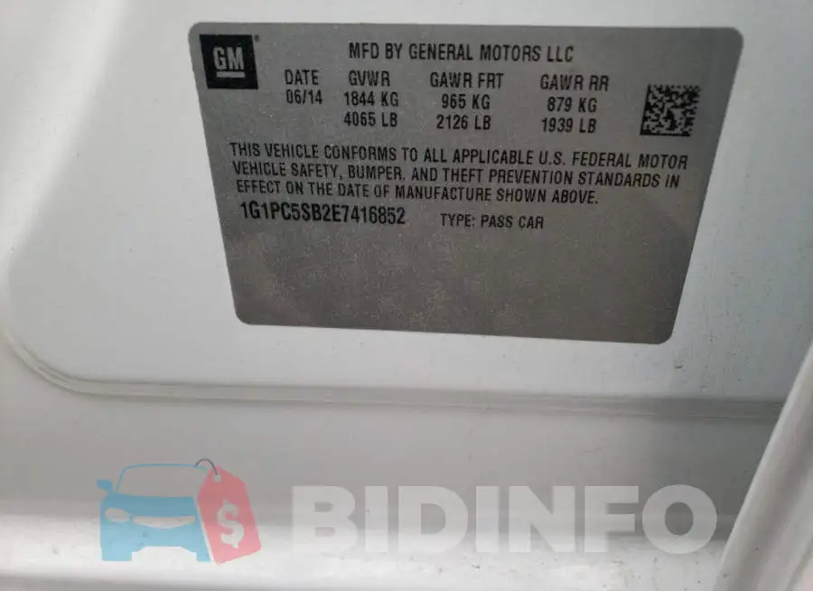 1G1PC5SB2E7416852 Photo# 12