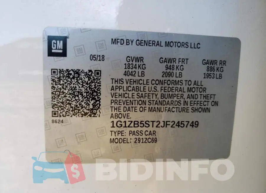1G1ZB5ST2JF245749 Photo# 12