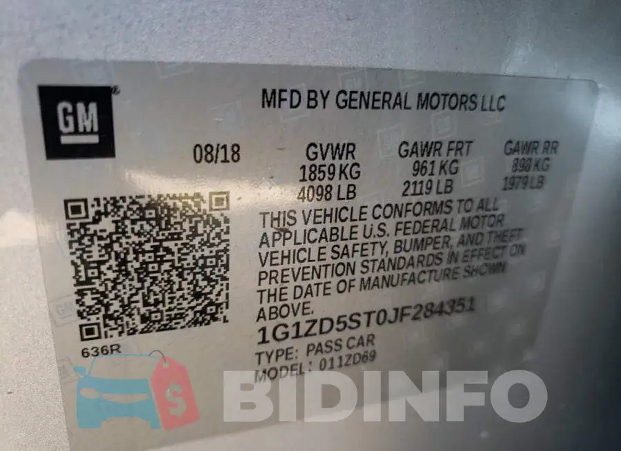 1G1ZD5ST0JF284351 Photo# 10