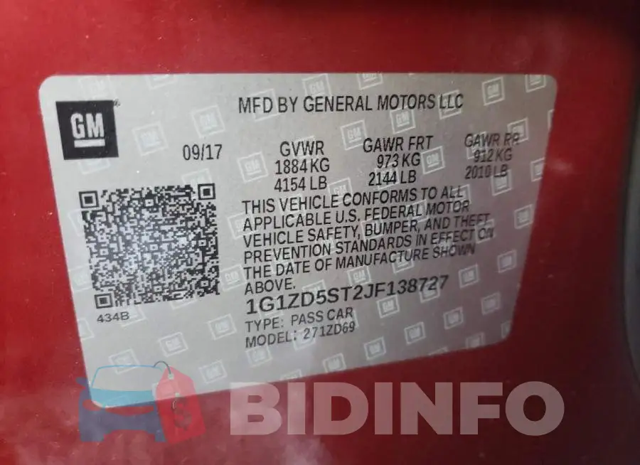 1G1ZD5ST2JF138727 Photo# 12