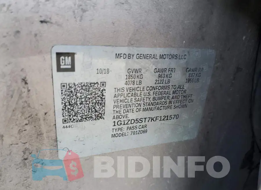 1G1ZD5ST7KF121570 Photo# 10