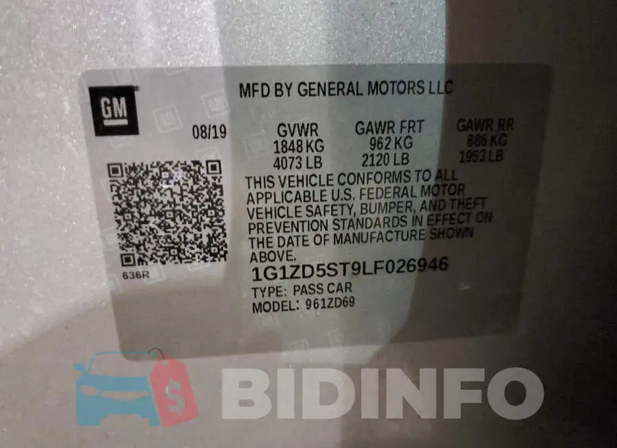 1G1ZD5ST9LF026946 Photo# 12