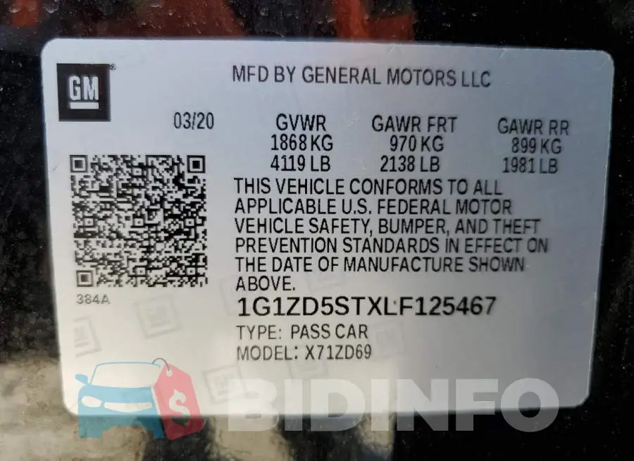 1G1ZD5STXLF125467 Photo# 12