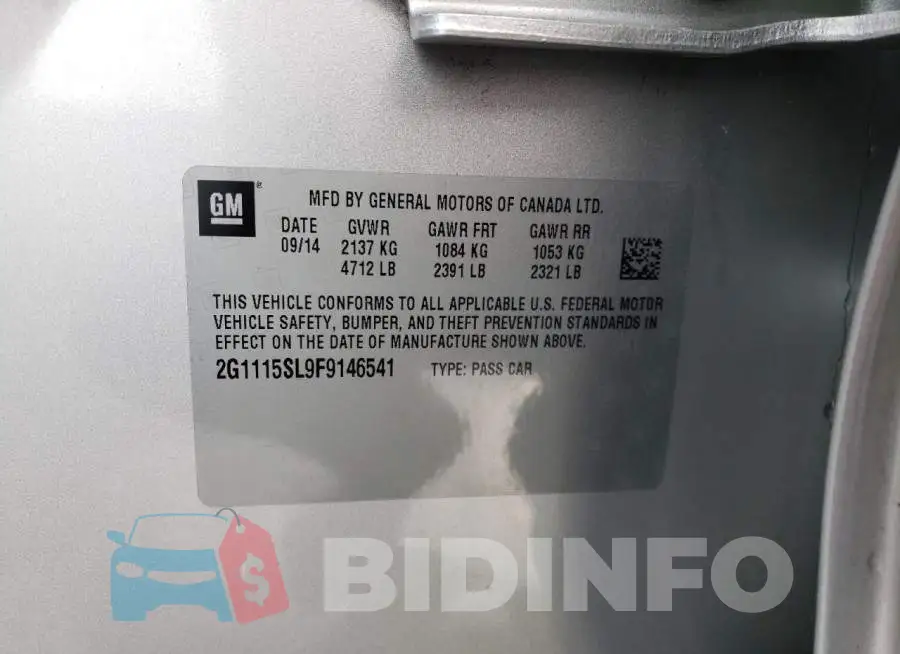 2G1115SL9F9146541 Photo# 12