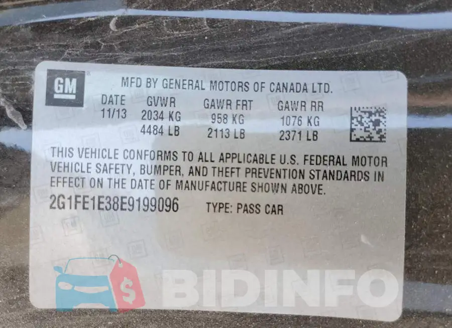 2G1FE1E38E9199096 Photo# 10