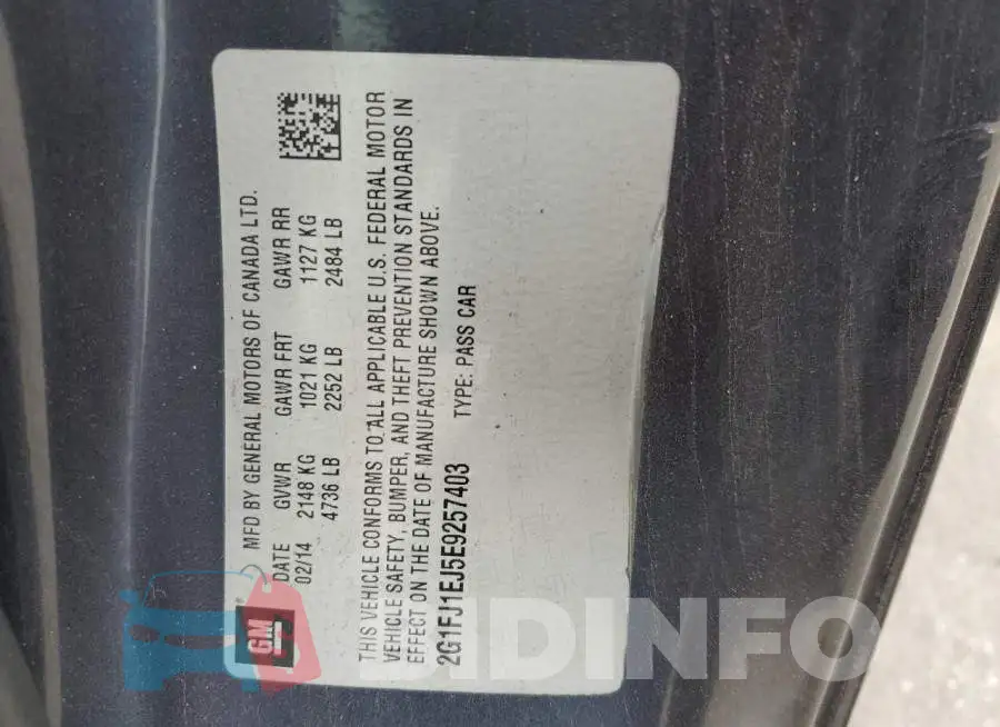 2G1FJ1EJ5E9257403 Photo# 12