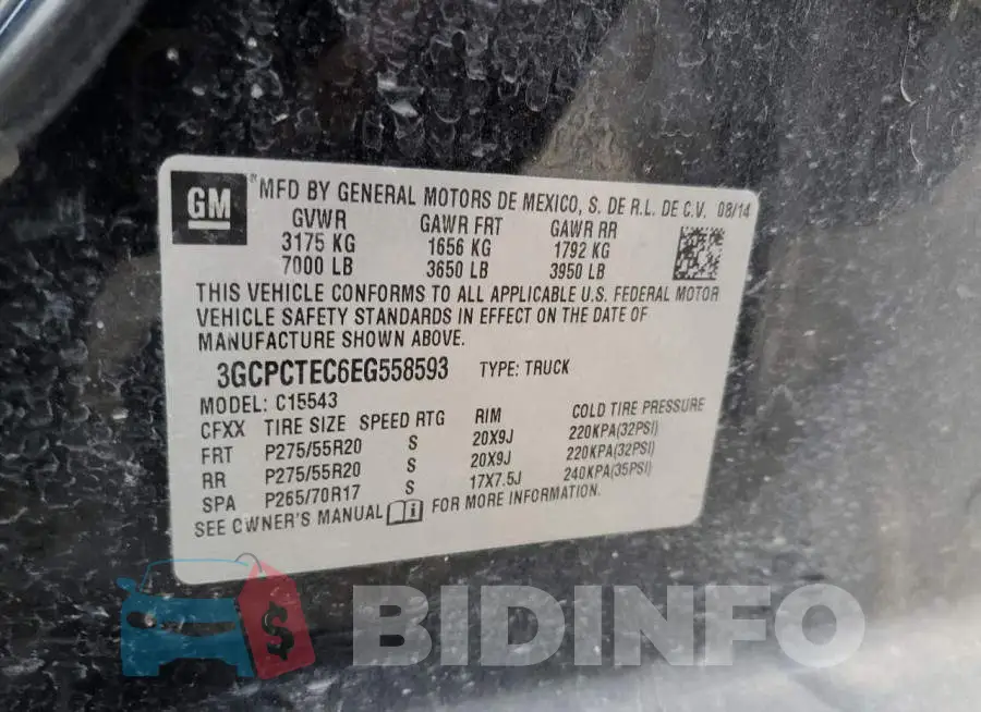 3GCPCTEC6EG558593 Photo# 10