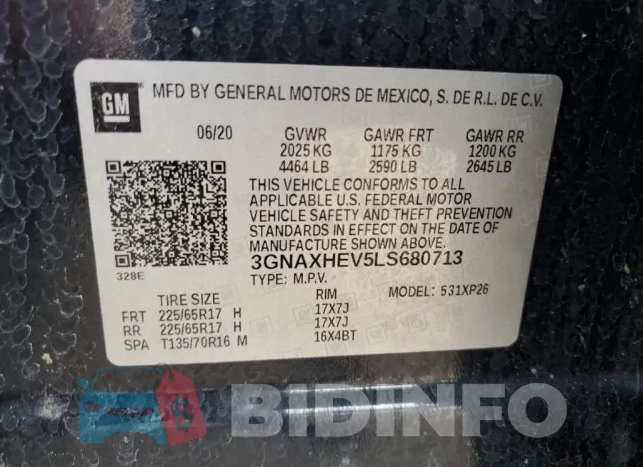 3GNAXHEV5LS680713 Photo# 14