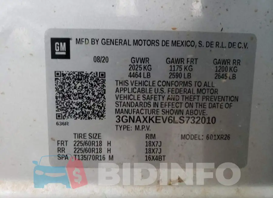 3GNAXKEV6LS732010 Photo# 13