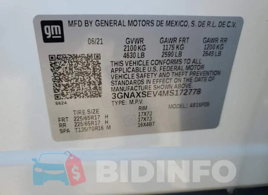 3GNAXSEV4MS172778 Photo# 13