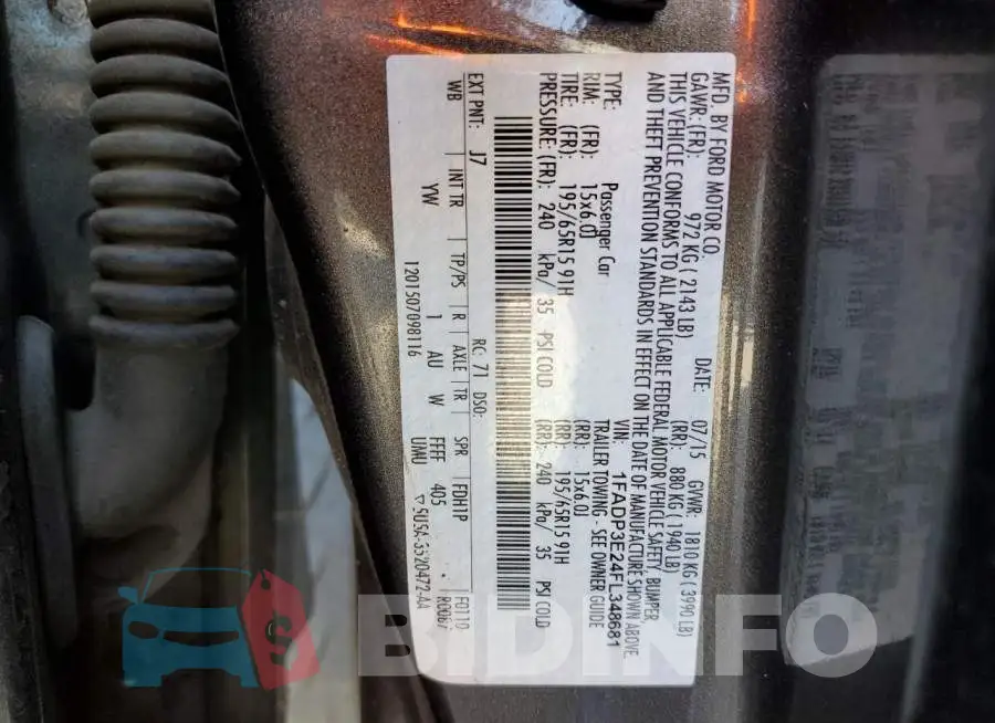 1FADP3E24FL348681 Photo# 10