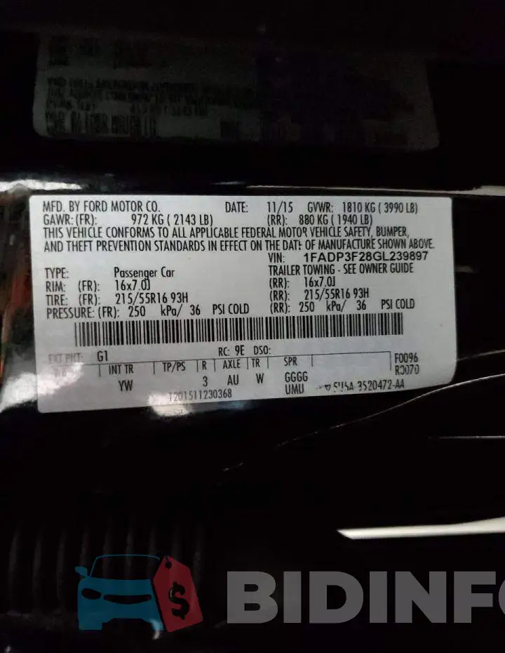 1FADP3F28GL239897 Photo# 10