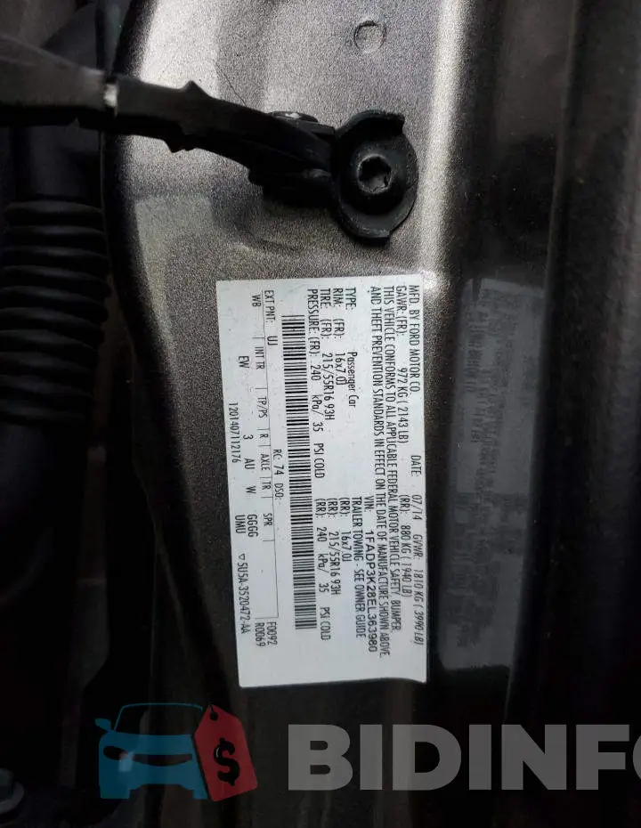 1FADP3K28EL363980 Photo# 12