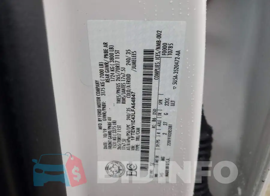 1FTEW1E43LFA64847 Photo# 12