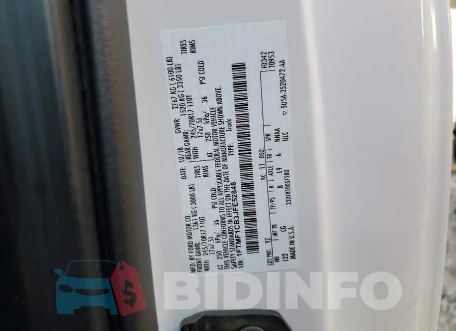 1FTMF1CB3JFE52848 Photo# 12