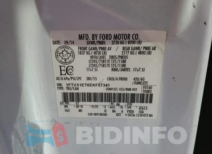 1FTVX1ET6EKF57341 Photo# 12