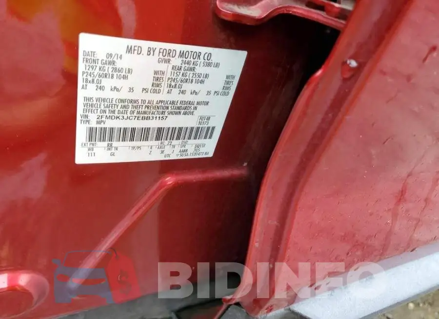 2FMDK3JC7EBB31157 Photo# 12